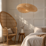 Lampa wisząca BOHO bambusowa plecionka NUSA 60cm