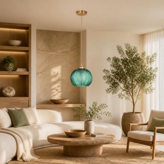 Lampa wisząca sufitowa szklana JOY szmaragdowa