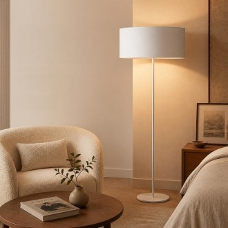 Abażur walec Oro Deluxe biały 40cm ZLA7231