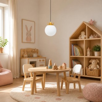 Lampa wisząca szklana kula 20 cm MILKY Princess