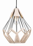 Lampa wisząca duża GEO BOHO sznur juta