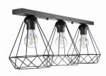 Lampa wisząca listwa potrójna czarna WSP008