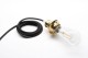 Przewód w oplocie kabel dekoracyjny CZARNY 2x0,75
