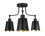 Lampa sufitowa żyrandol na 3 klosze metalowa