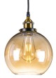 Lampa wisząca szklana kula bursztynowa ombre