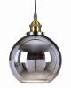 Lampa wisząca duża szklana kula GRAFITOWA lustrzana