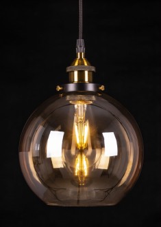 Lampa wisząca szklana kula bursztynowa ombre