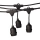 Girlanda świetlna ogrodowa zwieszana 10m 20 opraw czarna