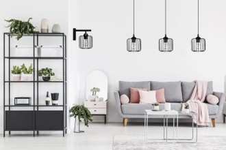 Lampa wisząca loft druciana klatka