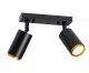 Lampa sufitowa spotlight tuba czarna regulowana