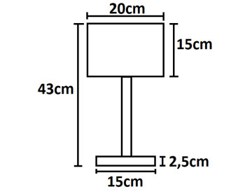 Lampka nocna stołowa z abażurem Oro niebieska