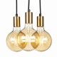 Lampa wisząca złota na plafonie