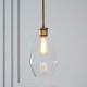 Lampa wisząca szklana przezroczysta podłużna