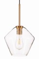 Lampa wisząca szklana przezroczysta PARIS mała