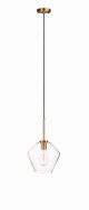 Lampa wisząca szklana przezroczysta PARIS mała