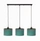 Lampa wisząca listwa potrójna zielona