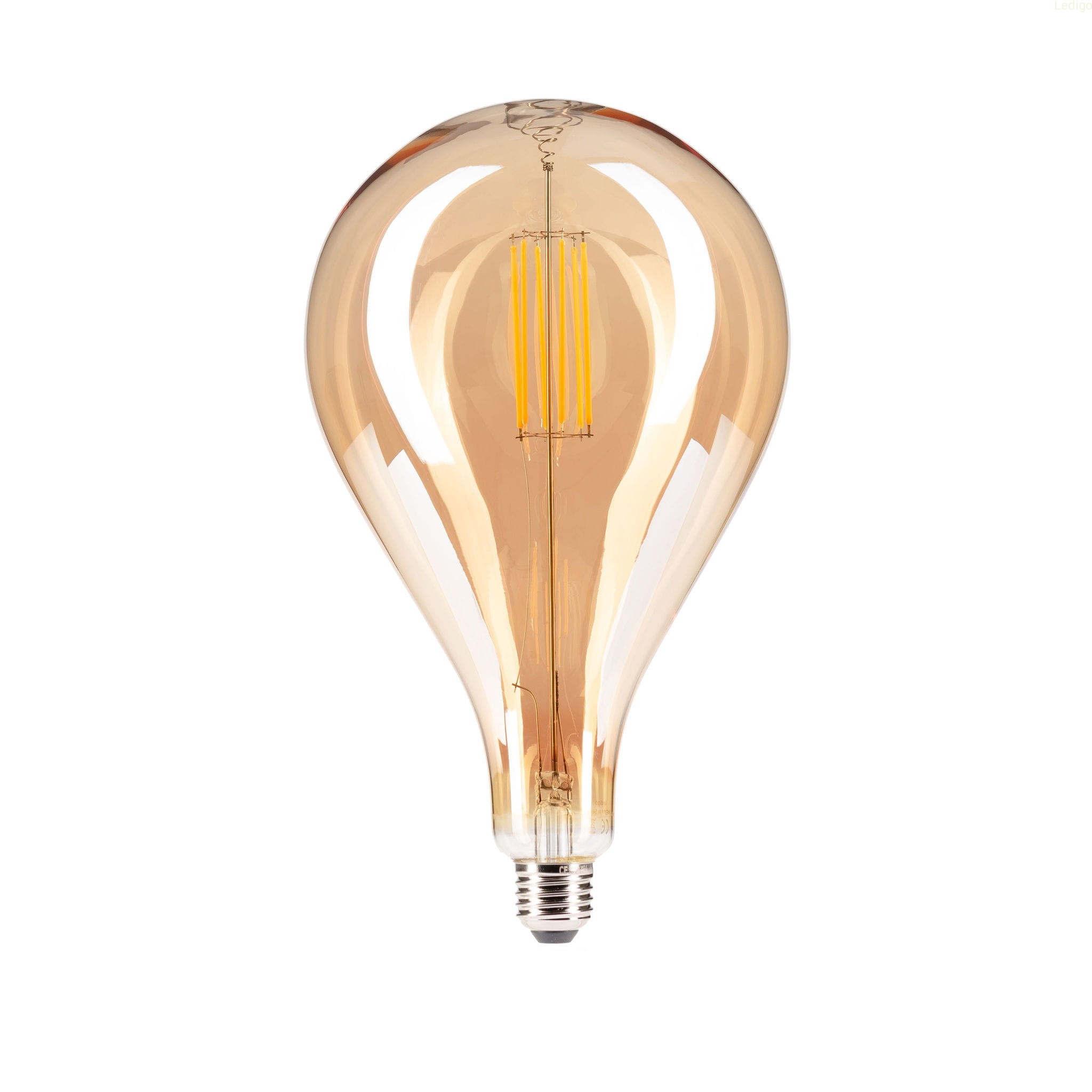 Żarówka LED E27 A165 6W amber dekoracyjna GIGANT