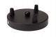 Maskownica plafon 3 otwory podsufitka czarna 12cm