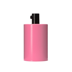 Oprawka metalowa do lampy E27 walec różowa