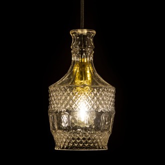 Lampa wisząca szklana kryształowa elegancka karafka CLEAR