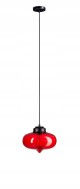 Lampa sufitowa wisząca szklana czerwona Rubin marka Ledigo