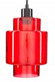 Lampa wisząca szklana czerwona nowoczesna EP017