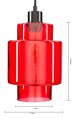 Lampa wisząca szklana czerwona nowoczesna EP017 marka Ledigo - wymiary