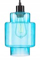 Lampa wisząca szklana niebieska nowoczesna EP017