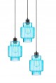 Lampa wisząca szklana niebieska nowoczesna EP017 marka Ledigo - aranżacja
