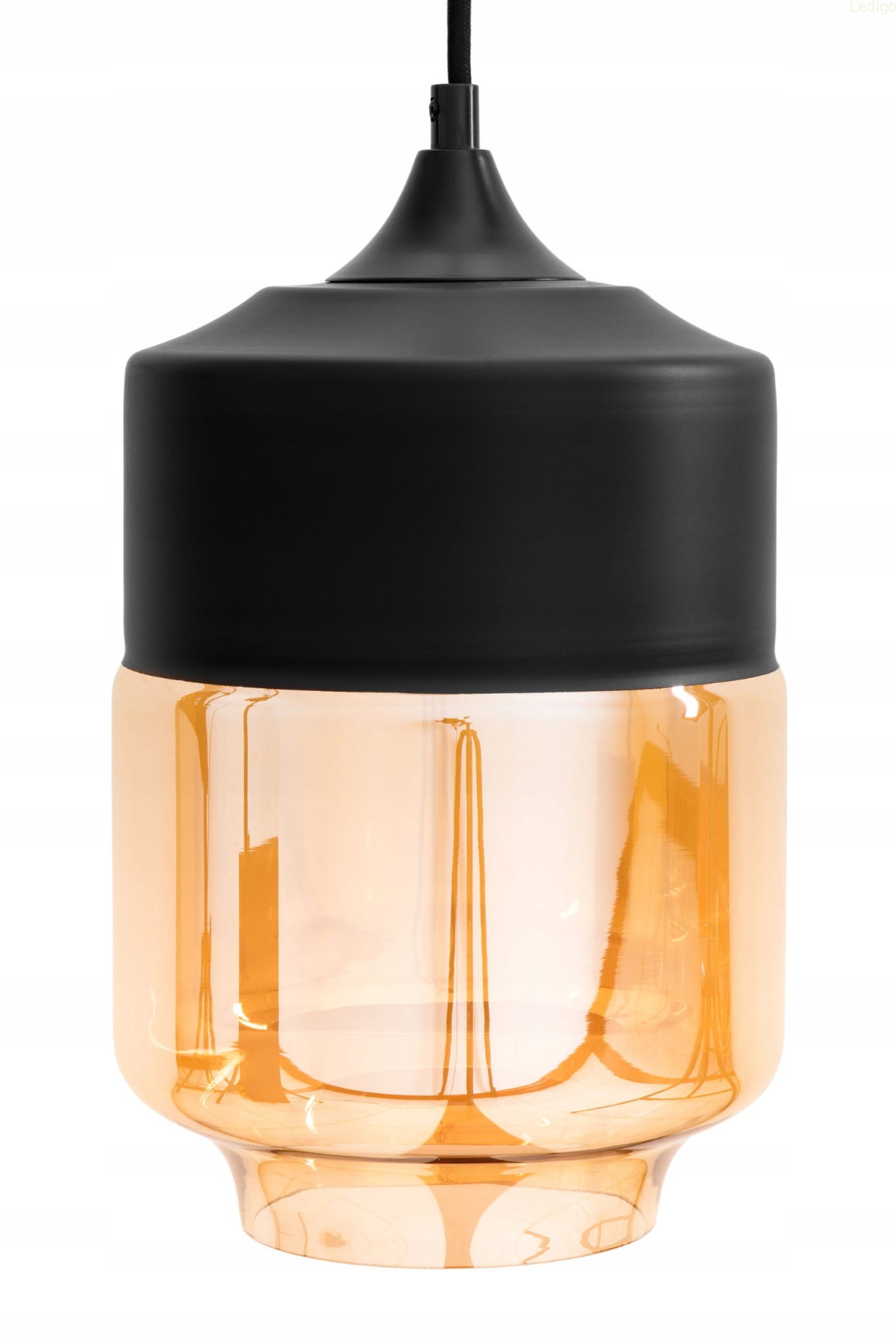 Lampa sufitowa wisząca szklana modern podłużna LED