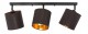 Lampa sufitowa na listwie potrójna czarna abażur