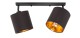 Lampa sufitowa na listwie podwójna czarna abażur