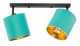 Lampa sufitowa na listwie podwójna turkusowa abażur