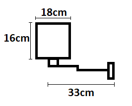 Kinkiet regulowany z abażurem niebieski hotelowy z łańcuszkiem