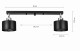 Lampa sufitowa na listwie czarna podwójna metalowa Marka Ledigo