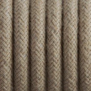 Przewód w oplocie kabel dekoracyjny len 3x1,5