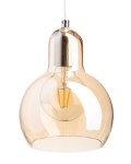 Lampa wisząca szklana bursztynowa amber Pera