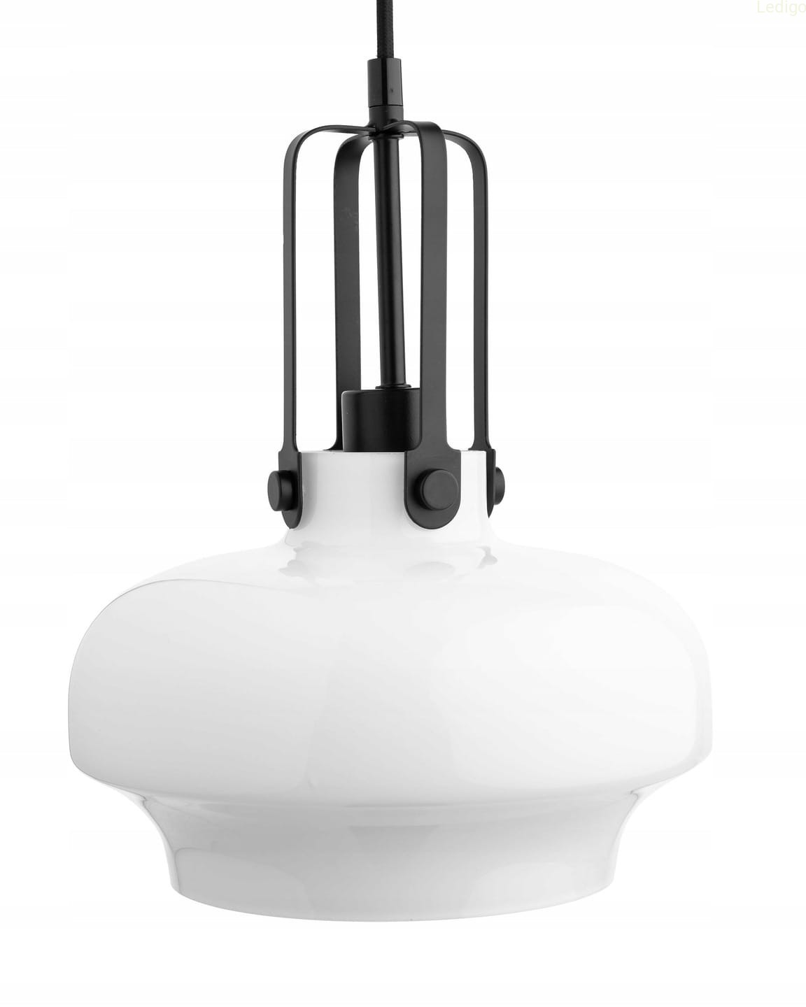 Lampa wisząca szklana mleczna biała Asana