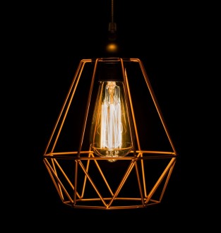 Lampa wisząca sufitowa ZŁOTA Diament Premium LOFT