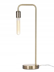 Lampka nocna skandynawska antyczne złoto na stolik