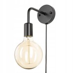 Kinkiet czarny loft z włącznikiem na kablu WST052
