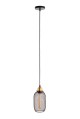 Lampa wisząca sufitowa siateczka metalowa podłużna