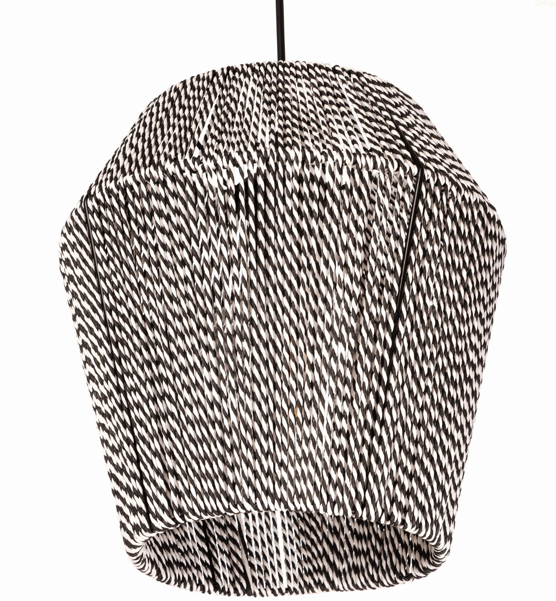 Lampa wisząca strunowa BOHO zebra - pleciona z papieru