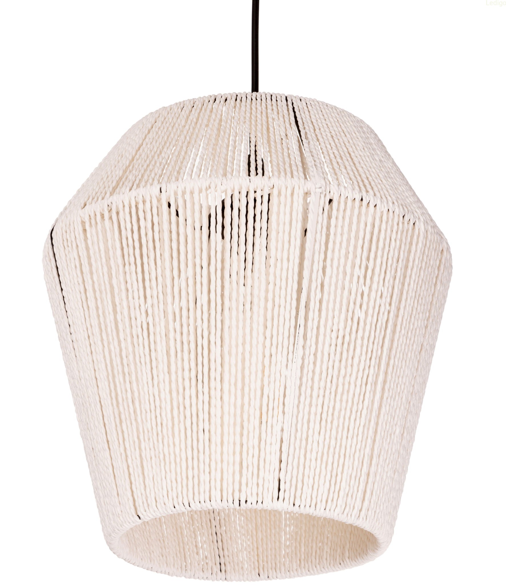 Lampa wisząca strunowa BOHO biała - plecionka z papieru