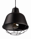 Lampa wisząca industrial metalowy klosz z kratką