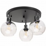 Lampa sufitowa plafon potrójna kulka Venus przezroczysta