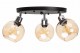 Lampa sufitowa plafon potrójna kulka Venus bursztynowa