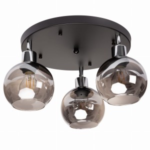 Lampa sufitowa plafon potrójna kulka Venus Grafit