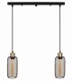 Lampa wisząca loft SIATKA listwa podwójna czarna