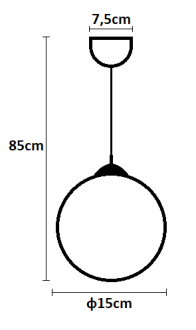 Lampa wisząca mała kulka Venus Przezroczysta